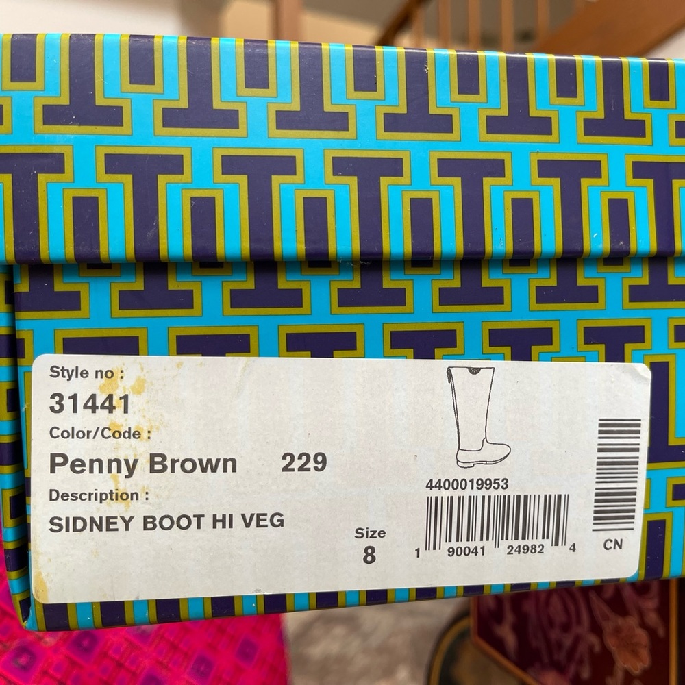 NWT Tory Burch penny brown leather knee-high sydney boots - Picture 10 of 10